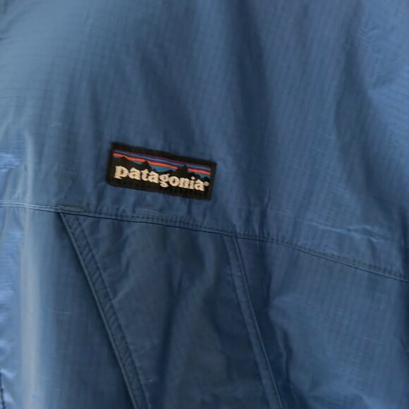 Men's Patagonia Waterproof Wind Breaker, Size L, Blue w/ Hunter accents - Picture 4 of 5